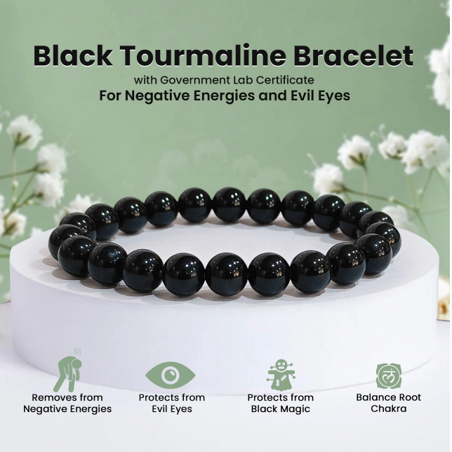 Black Tourmaline Bracelet – Protection, Grounding & Positive Energy