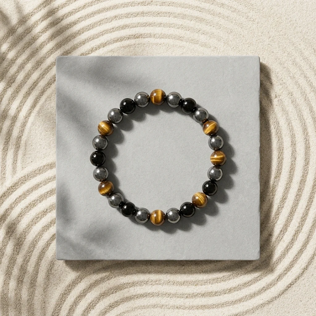 Triple Protection Bracelet – Strength, Balance & Positive Energy