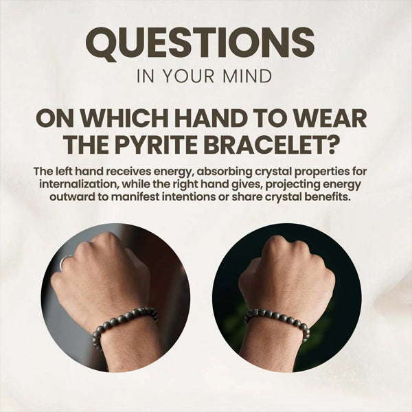 Raw Pyrite Untamed Wealth Bracelet – Natural Money Magnet for Power, Prosperity & Protection