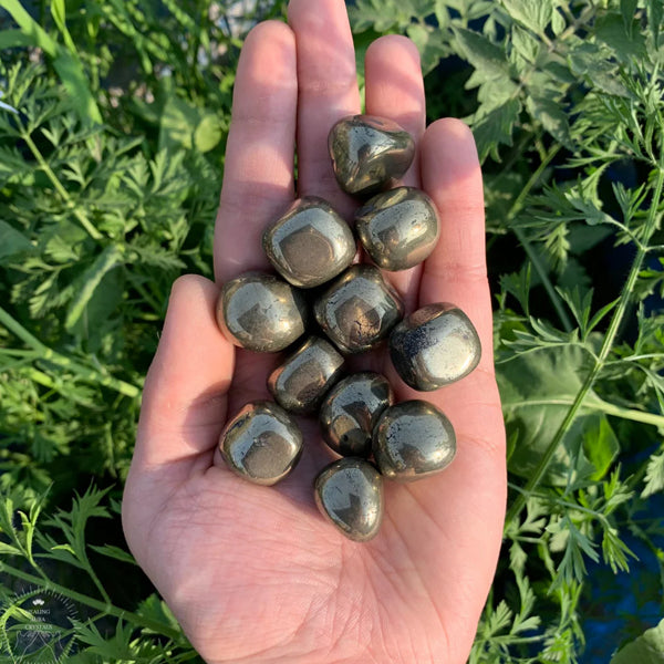 Pyrite Tumble Stone – Powerful Money Magnet for Wealth, Success & Protection