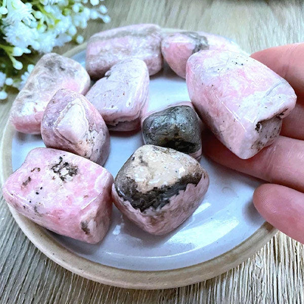 Rhodochrosite Tumble Stone – Emotional Healing, Self-Love & Heart Chakra Activation