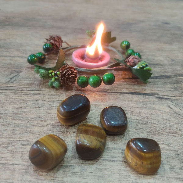 Tiger Eye Tumble Stone for Courage, Protection & Confidence – Natural Healing Crystal