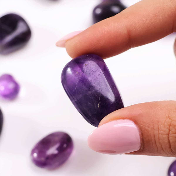 Amethyst Tumble Stone – Natural Crystal for Calm Mind, Protection & Positive Energy
