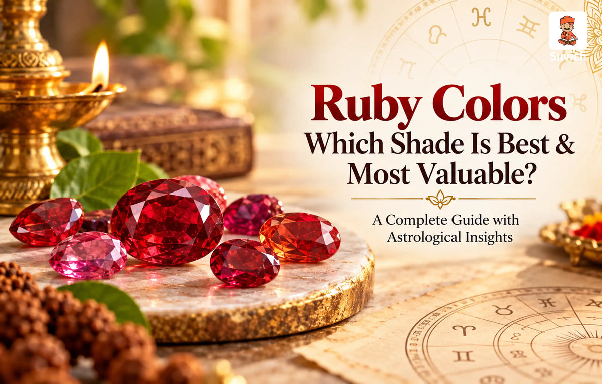 Different colors of rubies including vivid red and pigeon blood ruby