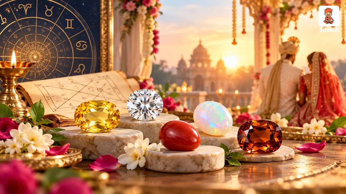 Gemstones traditionally associated with marriage delays featured in the Suvich guide