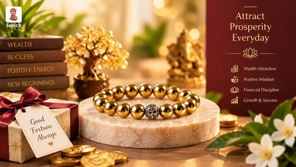 Money Magnet Bracelet made with Pyrite and Tiger Eye crystals for prosperity