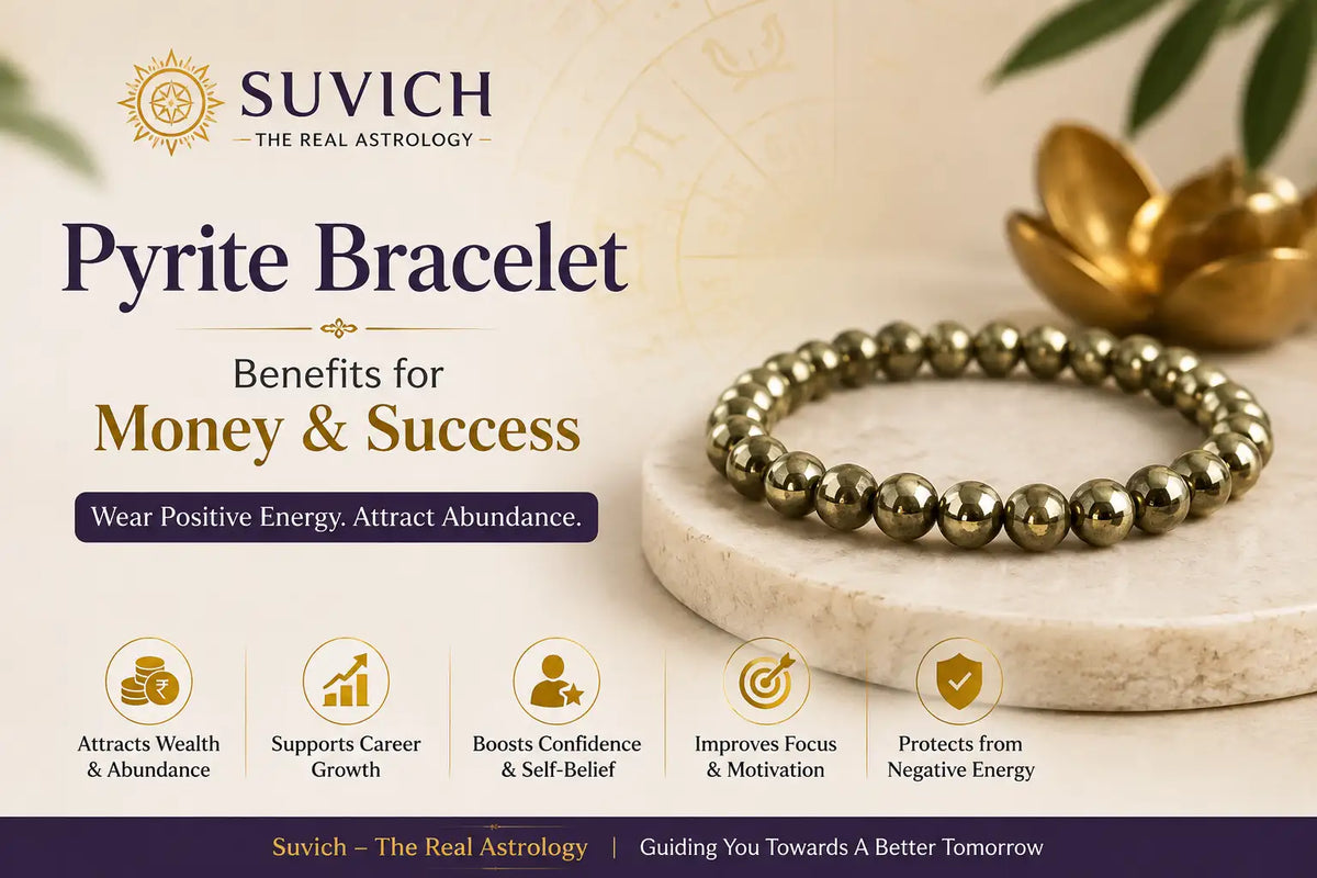 Pyrite Bracelet benefits for money, wealth, confidence, career growth and success