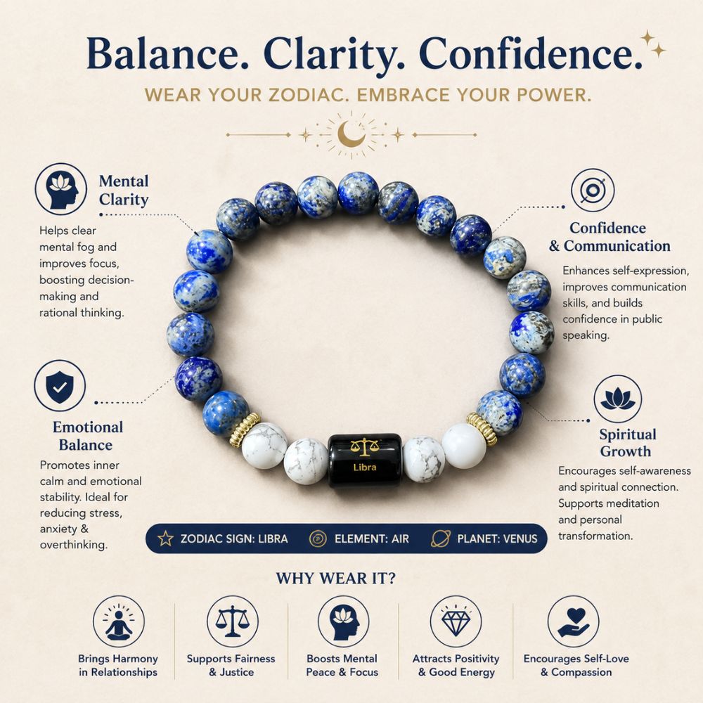 Libra Zodiac Bracelet – Balance, Harmony & Positive Energy