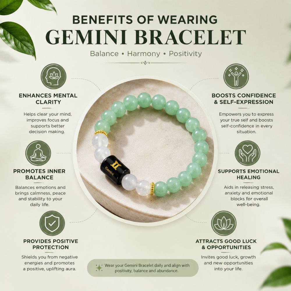 Gemini Zodiac Bracelet – Communication, Clarity & Positive Energy