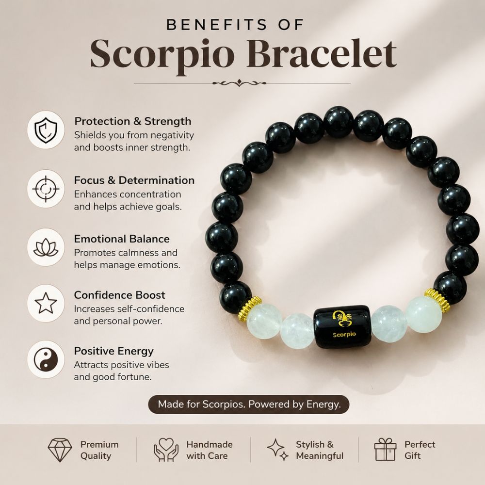 Scorpio Zodiac Bracelet – Strength, Transformation & Positive Energy