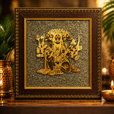 Panchmukhi Hanuman Pyrite Frame – Protection, Wealth & Positive Energy