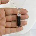 Black Tourmaline Shield Pendant
