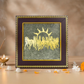 Suvich 7 Horse Pyrite Frame – Vastu Wealth & Success Wall Frame for Money, Prosperity & Positive Energy
