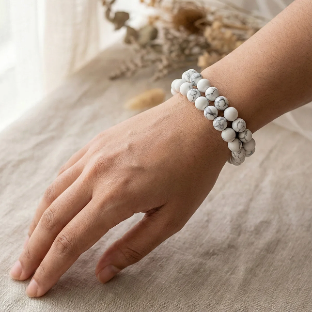 Howlite Bracelet – Calm, Patience & Emotional Balance